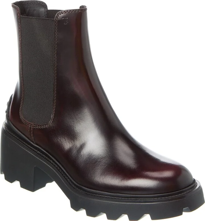 Tod’S Logo Leather Boot