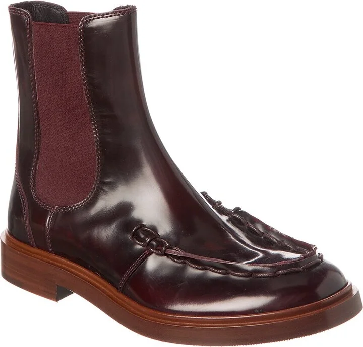 Tod’S Logo Leather Bootie