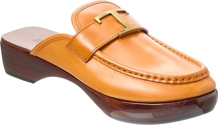 Tod’S Logo Leather Mule