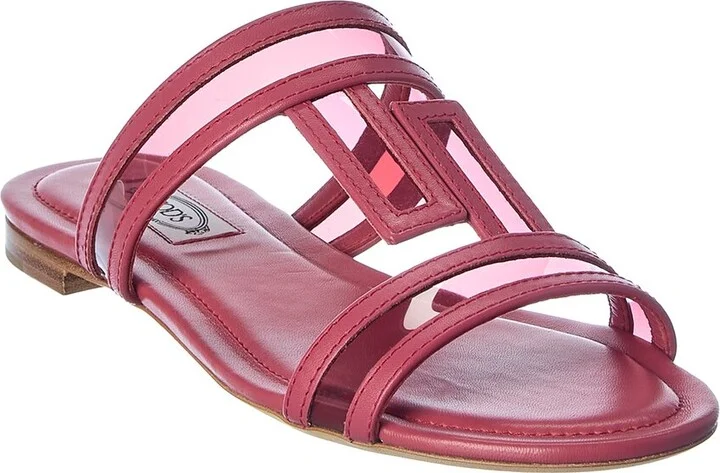 Tod’S Logo Leather Sandal