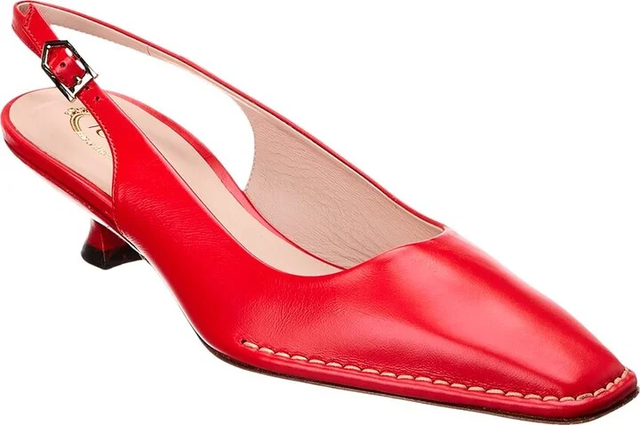 TOD’s Logo Leather Slingback Pump