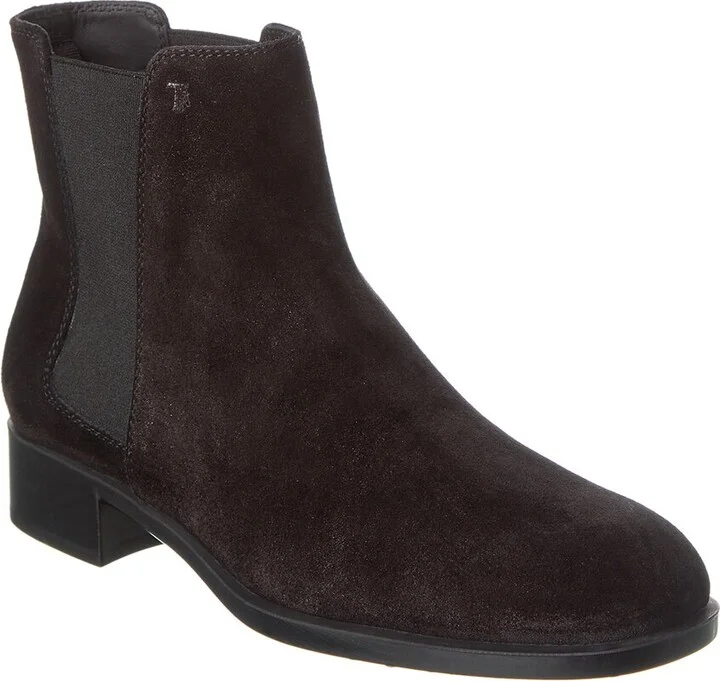 Tod’S Logo Suede Bootie