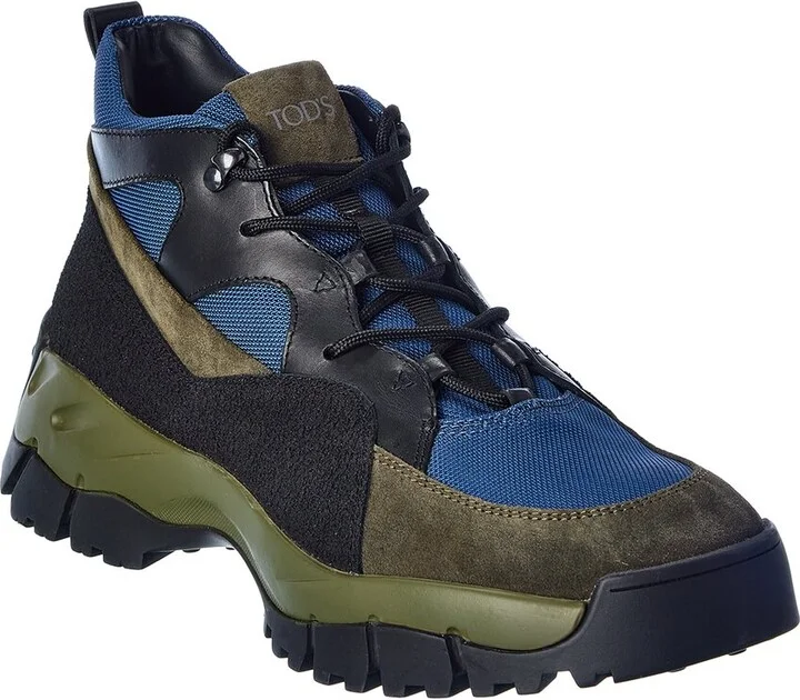 TOD’s Mid Mountain Mesh & Suede Boot