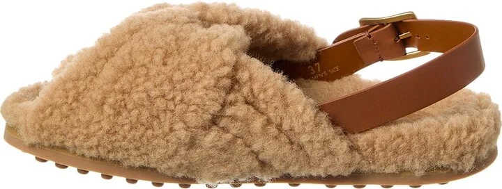Tod’S Shearling & Leather Sandal - Image 2