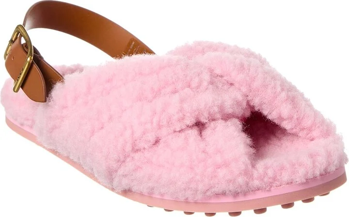 Tod’S Shearling & Leather Sandal