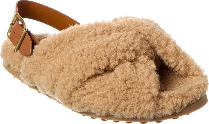 Tod’S Shearling & Leather Sandal