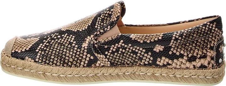 Tod’S Snake-Embossed Leather Espadrille - Image 2
