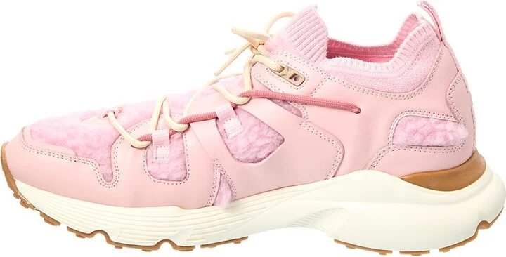 Tod’S Sportiva Leather & Shearling Sneaker - Image 2