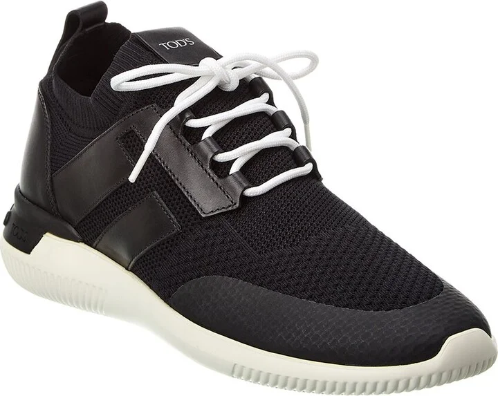Tod’S Sportivo Light Knit & Leather Sneaker