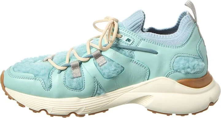 Tod’S Sportivo Runner Shearling & Leather Sneaker - Image 2