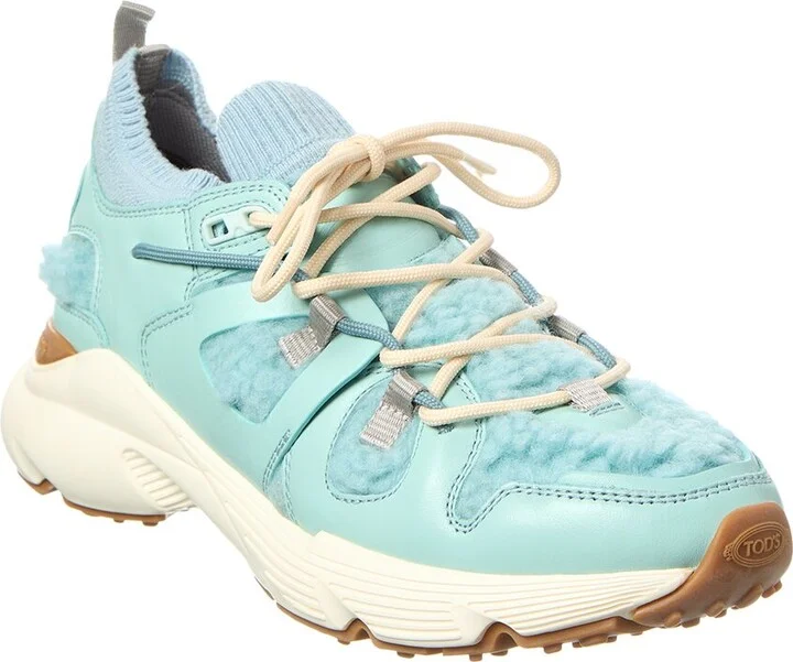 Tod’S Sportivo Runner Shearling & Leather Sneaker