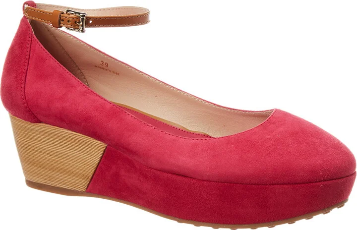 TOD’s Suede Wedge Ballerina Flat