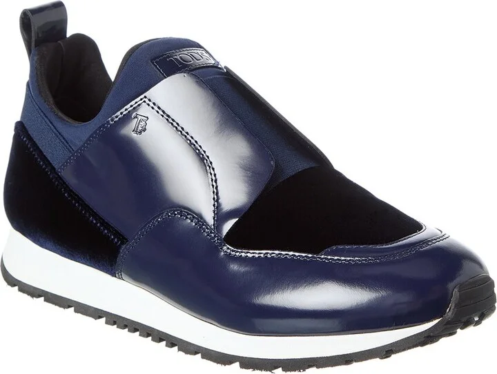TOD’s Velvet & Leather Sneaker