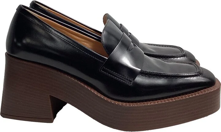 TOD’s Women's Leather 75mm Platform Loafer (Authentic Pre-Loved)