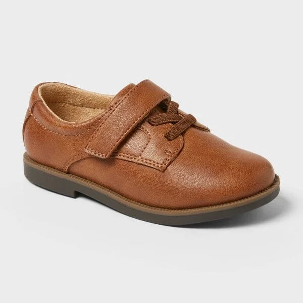 Toddler Miles Dress Shoes - Cat & Jack™ : Hook and Loop, Flexible Sole, Closed Round Toe