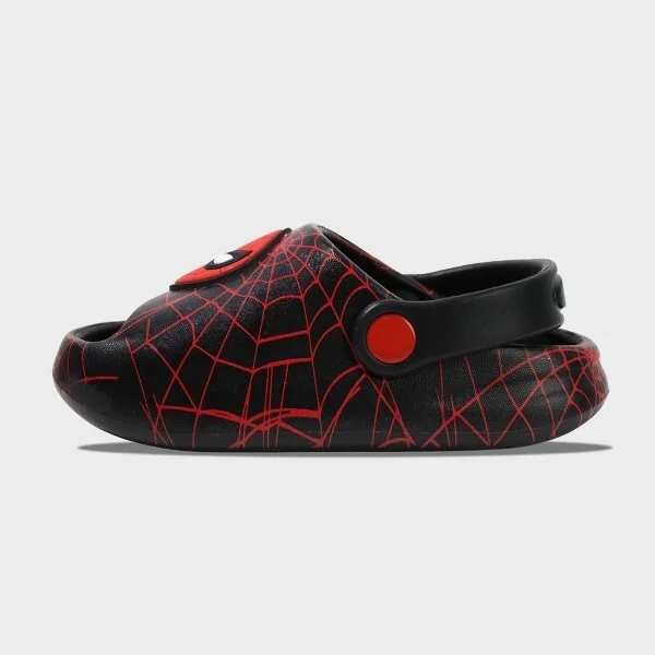 Toddler Spider-Man EVA Sandals - Black : Slip On, Heel Strap, Contoured Footbed, Open Toe - Image 2