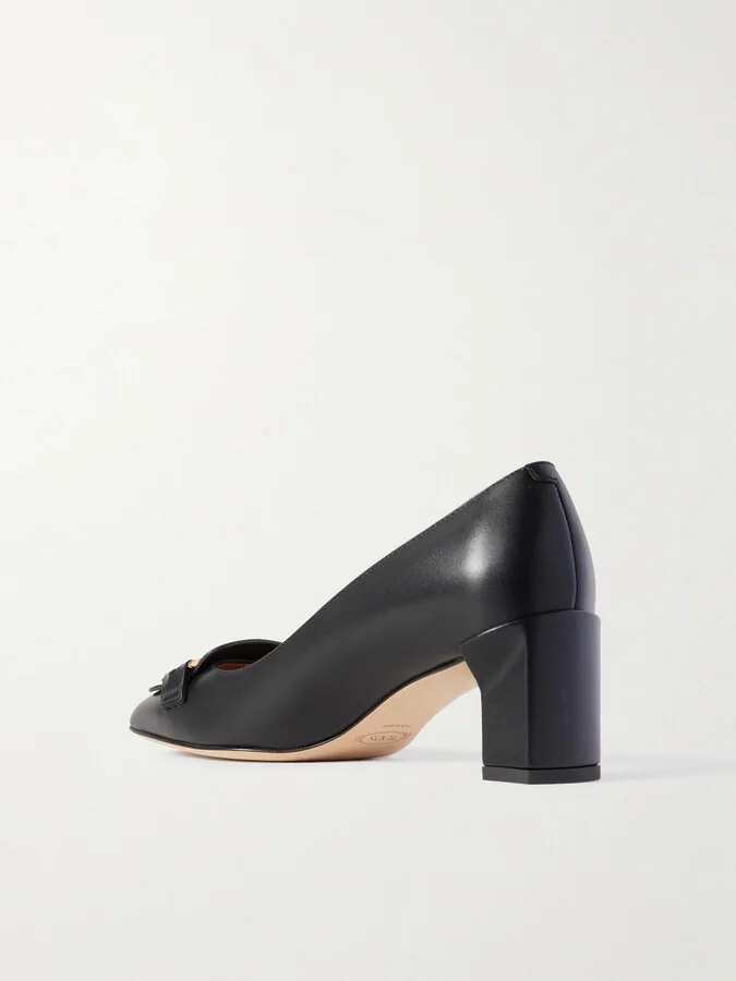 Tod's - Barretta Embellished Leather Pumps - Black - Image 3