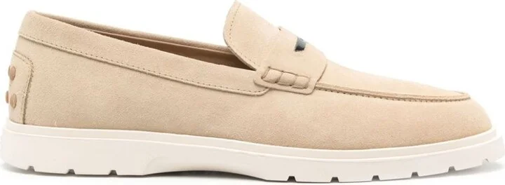 Tod'S Beige Suede Loafers