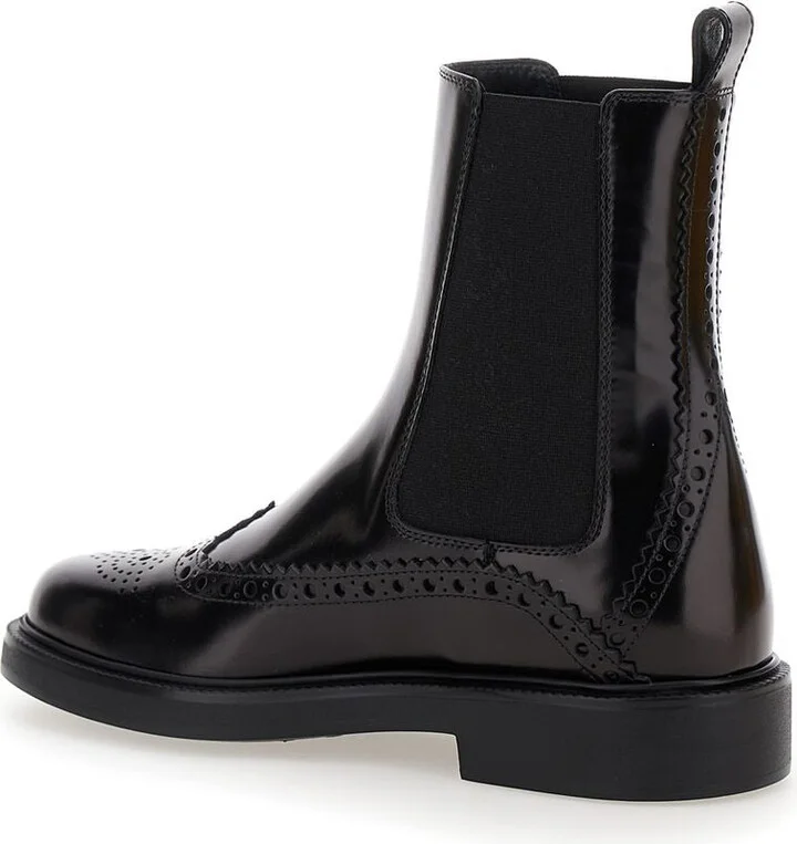 Tod'S Black Leather Blend Ankle Boots - Image 2
