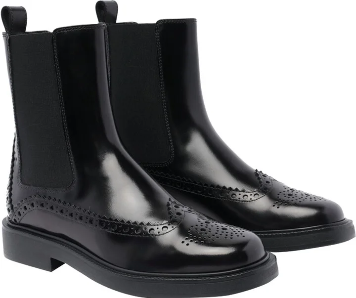 Tod'S Black Leather Blend Ankle Boots - Image 4