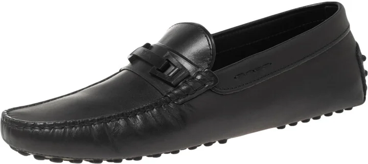 Tod's Black Leather Driving Slip On Loafers Size 40