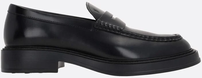 Tod'S Black Leather Loafers