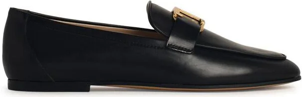 Tod'S Black Leather Loafers