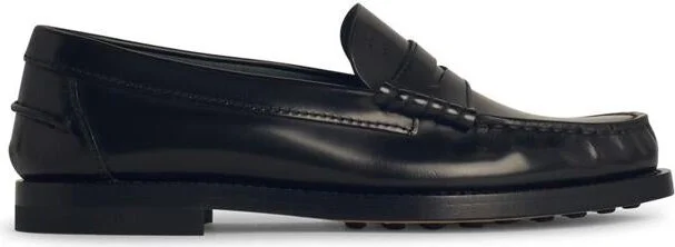 Tod'S Black Leather Loafers