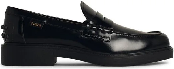 Tod'S Black Leather Loafers