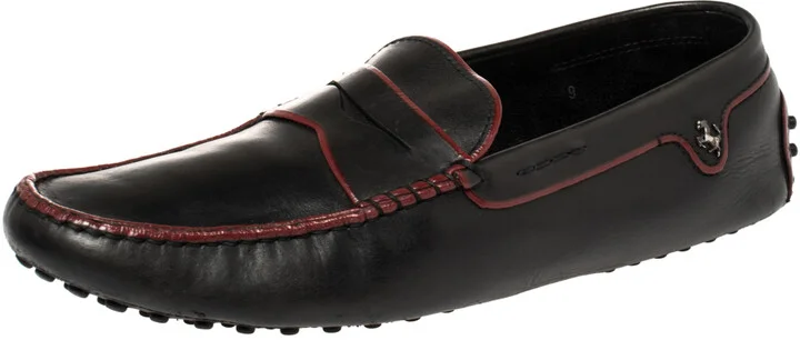 Tod's Black Leather Penny Loafers Size 43