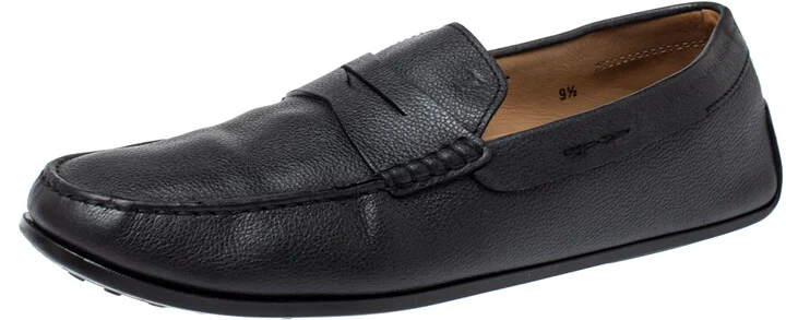 Tod's Black Leather Penny Loafers Size 44