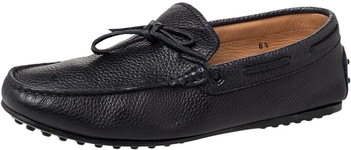 Tod's Black Leather Slip on Loafers Size 40