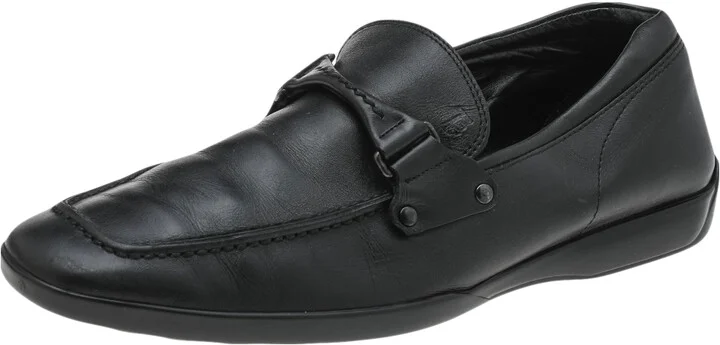 Tod's Black Leather Slip On Loafers Size 41.5