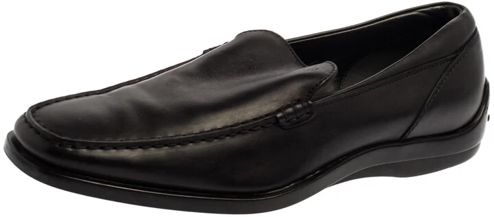 Tod's Black Leather Slip On Loafers Size 41