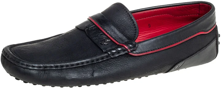 Tod's Black Leather Slip On Loafers Size 43