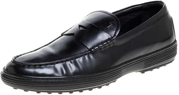 Tod's Black Patent Leather Penny Loafers Size 39.5