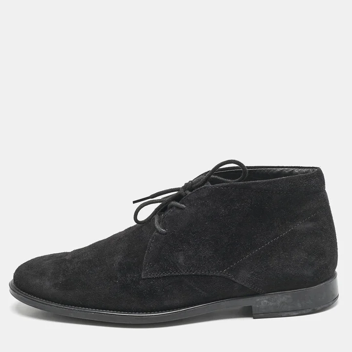 Tod's Black Suede Ankle Length Boots Size 39.5