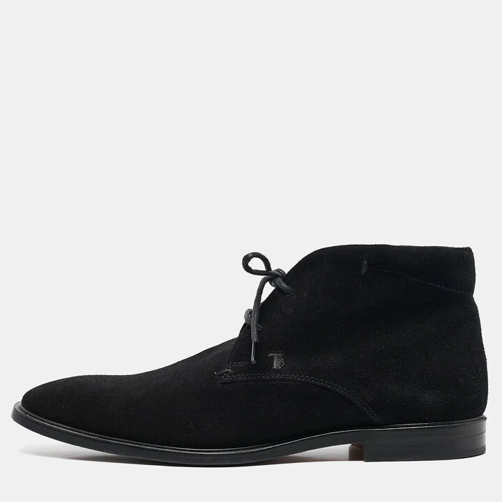 Tod's Black Suede Desert Boots Size 40