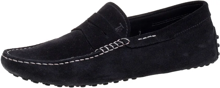 Tod's Black Suede Loafers Size 41