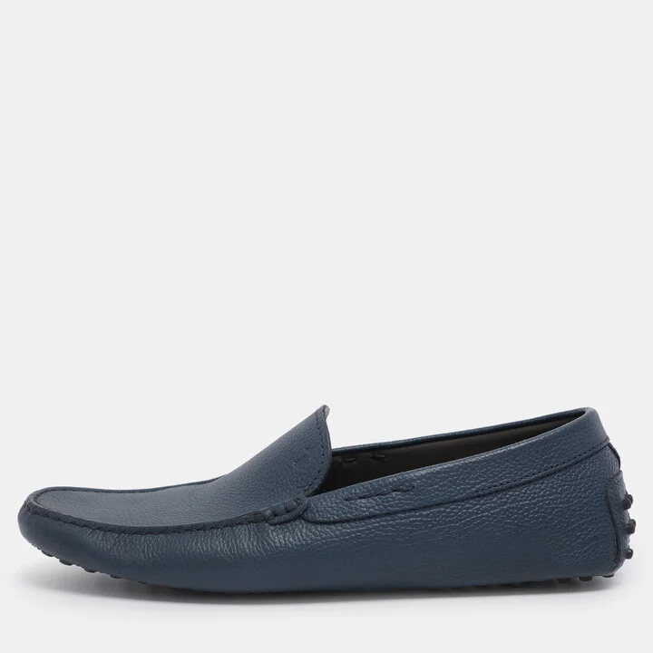 Tod's Blue Leather Loafers Size 43