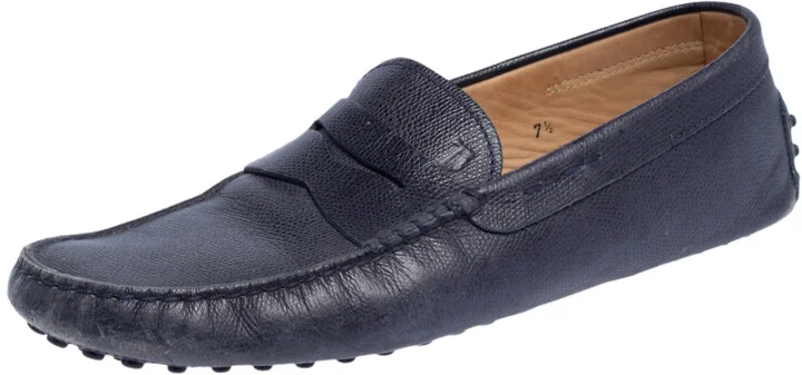 Tod's Blue Leather Penny Loafers Size 41.5