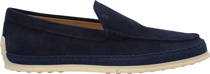 Tod'S Blue Suede Loafers