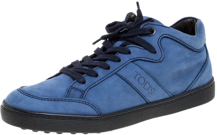 Tod's Blue Suede Low Top Sneakers Size 37