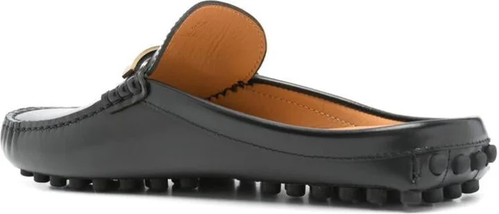 Tod'S Branded Metal Bar Leather Gommino Mules Shoes - Image 3
