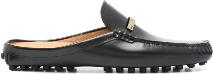 Tod'S Branded Metal Bar Leather Gommino Mules Shoes