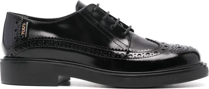 Tod'S Brogue Laced Tag Logo Shoes