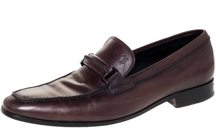 Tod's Brown Leather Gommino Loafers Size 41