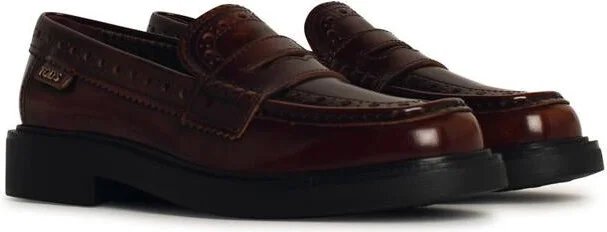 Tod'S Brown Leather Loafers - Image 2