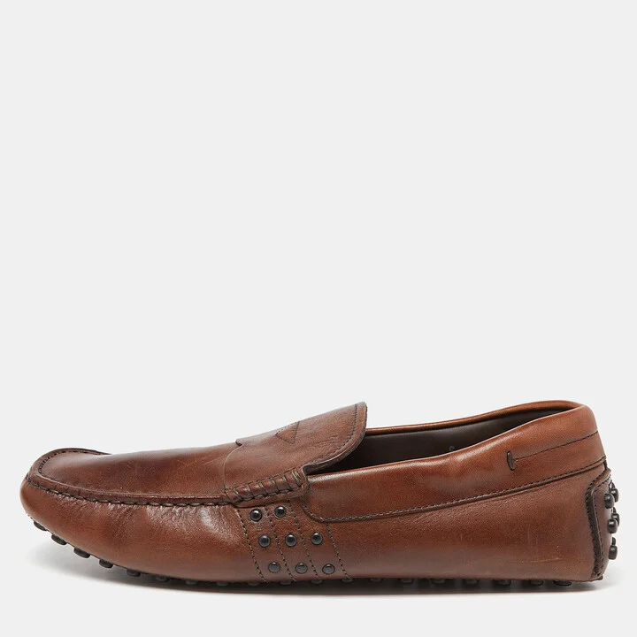 Tod's Brown Leather Penny Loafers Size 39.5