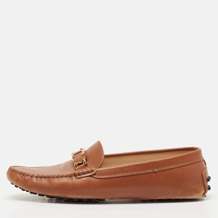 Tod's Brown Leather Penny Loafers Size 39.5
